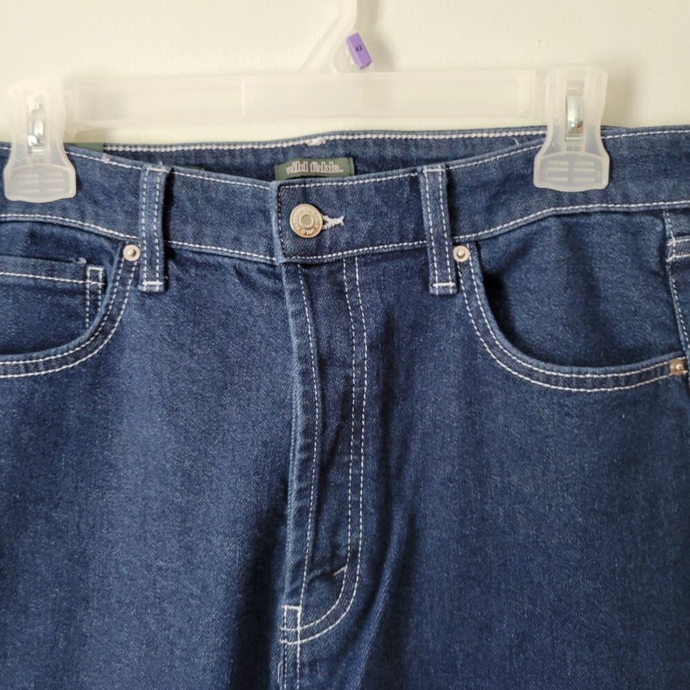 Wild Fable Blue Jeans Women's 00 Dark Wash Denim Super High Rise Straight NWT - Picture 4 of 6